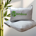 Par Almohada de Bambú Transpirable con Cierre  - Relleno de Microgel con Capullo