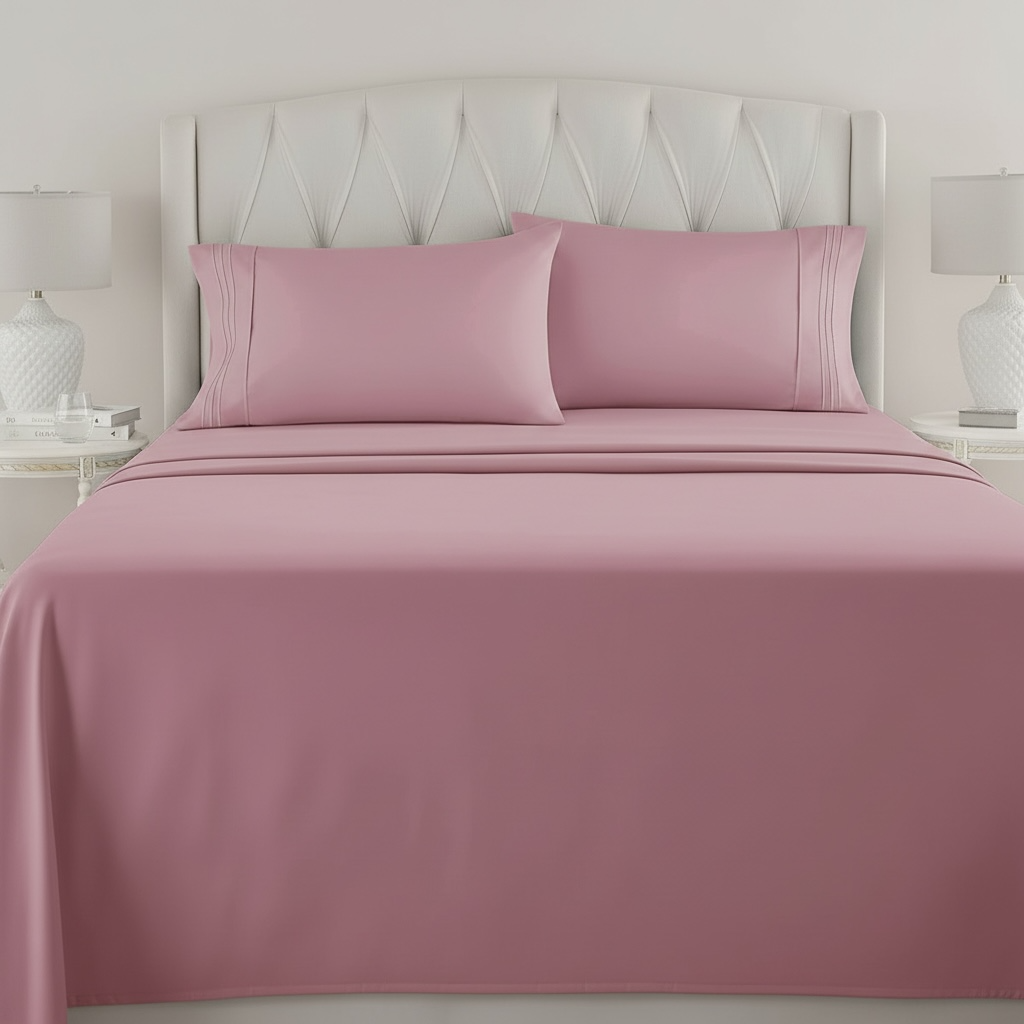 Set de Sabanas de algodón 1800 hilos - Lila