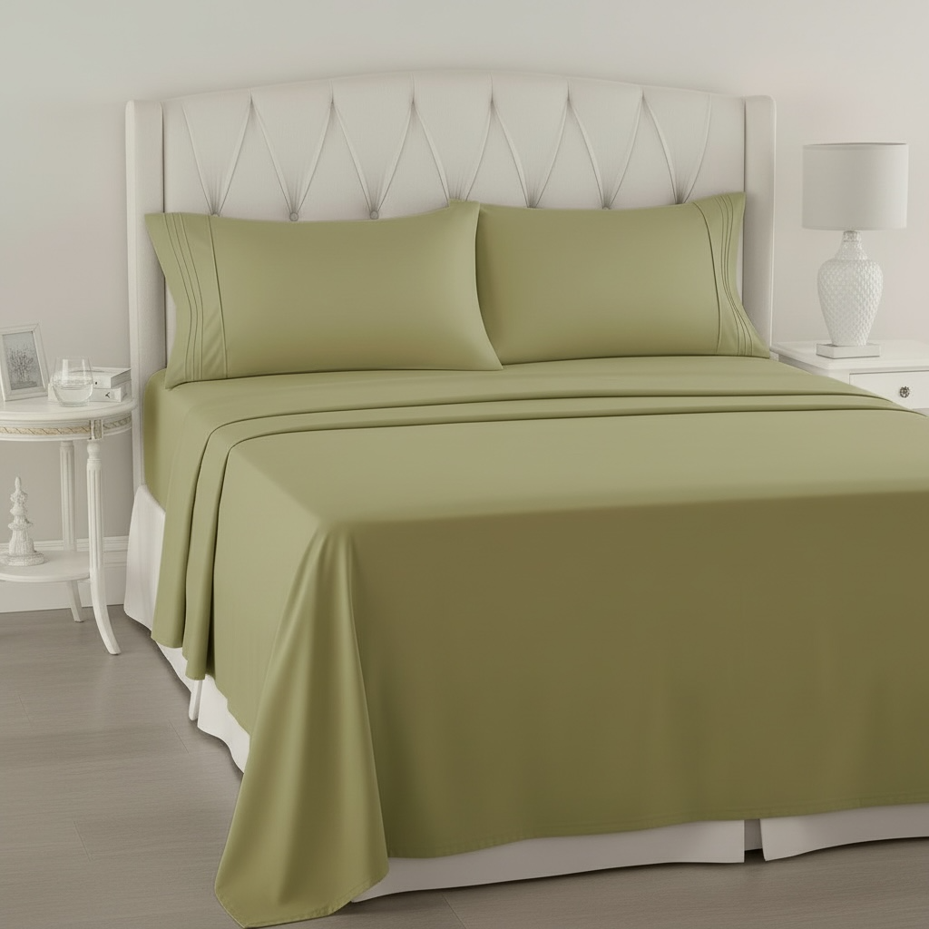 Set de Sabanas de algodón 1800 hilos - Taupé