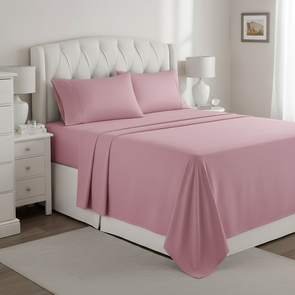 Set de Sabanas de algodón 1800 hilos - Lila