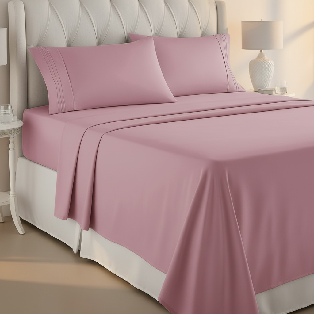 Set de Sabanas de algodón 1800 hilos - Lila