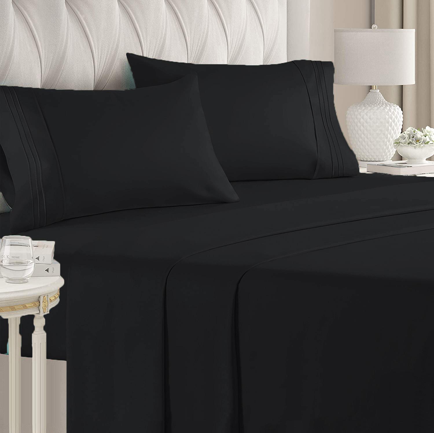 Sabana de algodón 1800 hilos - Negro