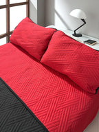 Edredón ligero Nia - Negro/Rojo