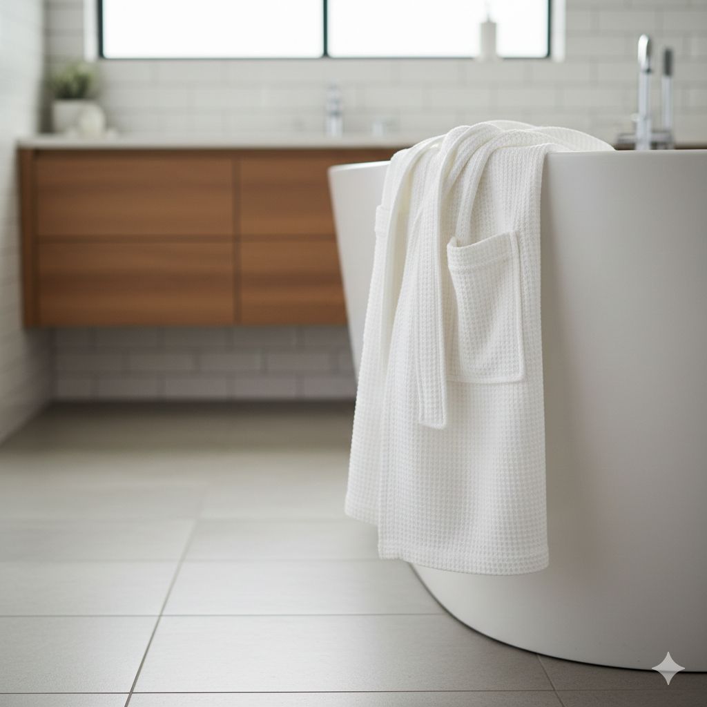 Bata de Baño Waffle Premium Calidad Hotelera - unisex