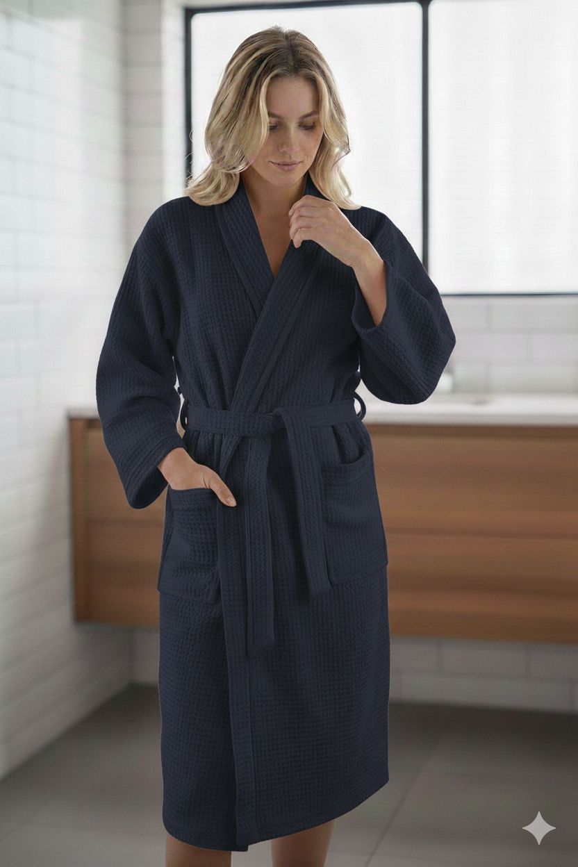Bata de Baño Waffle Premium Calidad Hotelera - unisex